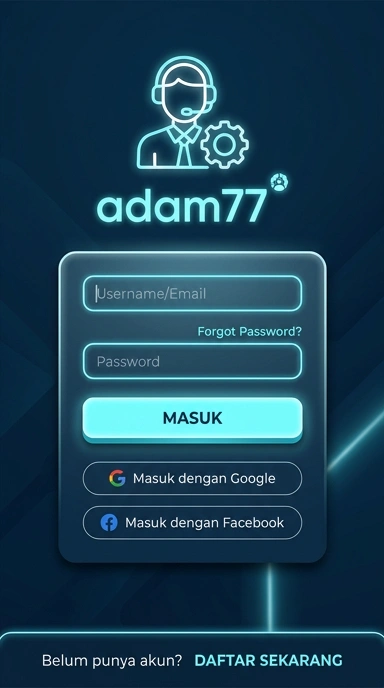 Tampilan halaman login adam77