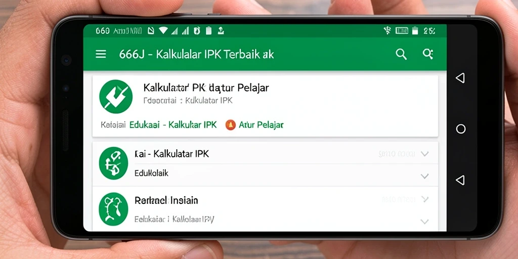 Antarmuka aplikasi Kalkulator IPK yang mudah digunakan.