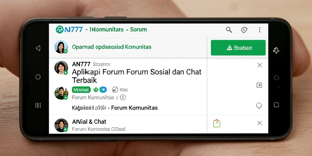 Tampilan antarmuka AN777 yang memudahkan navigasi forum.