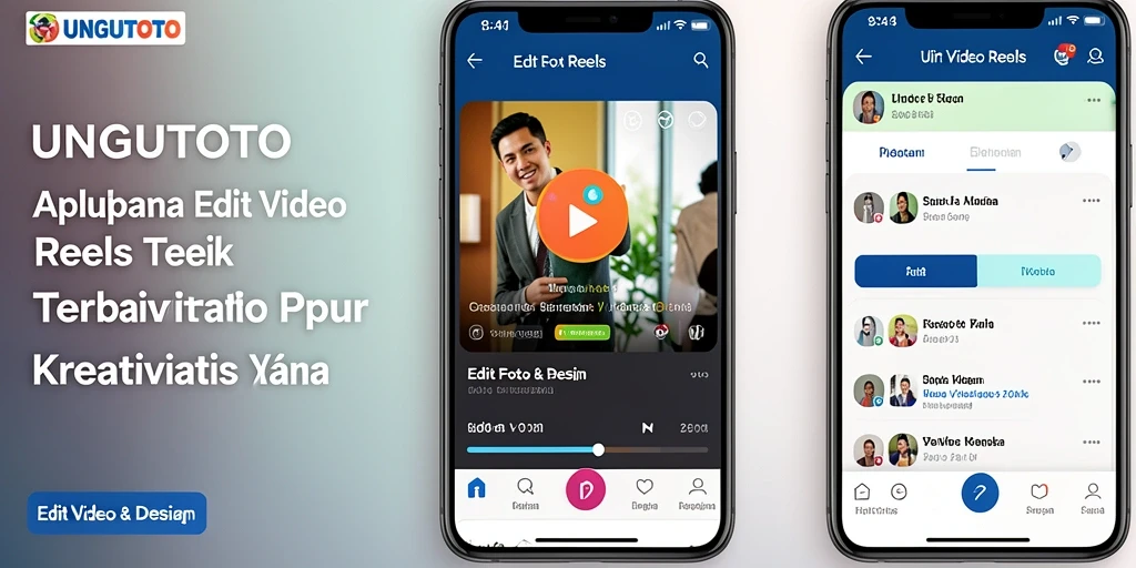 Tampilan antarmuka UNGUTOTO untuk edit video reels yang menarik.